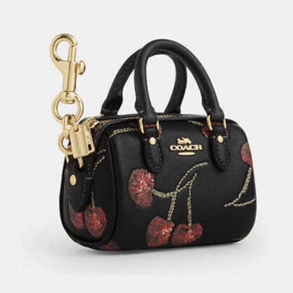 Coach Accessories - Authentic Coach Mini Rowan Bag Charm With Cherry Print NWT